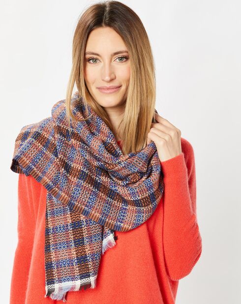 Étole 100% Laine acajou - 70x175 cm