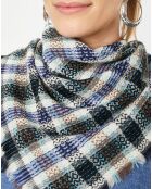 Carré 100% Laine bleu aqua - 70x70 cm