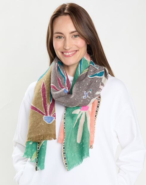 Étole 100% Laine verte - 180x70 cm