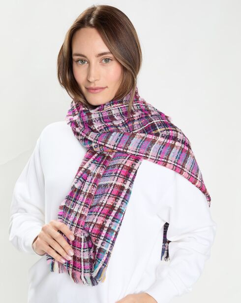 Étole 100% Laine rose - 155x50 cm