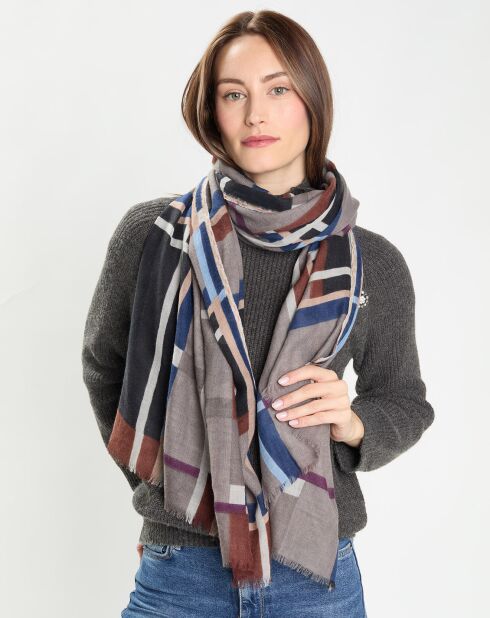 Etole en Laine, Soie & Cachemire vanille - 190x80 cm