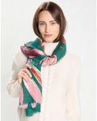 Étole 100% laine émeraude - 180x70 cm