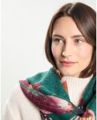 Étole 100% laine émeraude - 180x70 cm