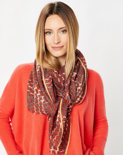 Étole 100% Laine castania - 80x190 cm