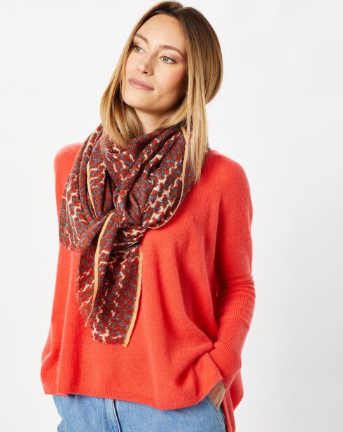 Étole 100% Laine castania - 80x190 cm