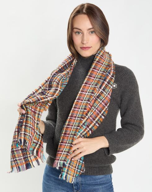 Étole 100% Laine orange - 155x50 cm