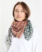 Carré en Laine & Cachemire multicolore - 90x90 cm