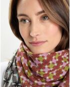 Carré en Laine & Cachemire multicolore - 90x90 cm