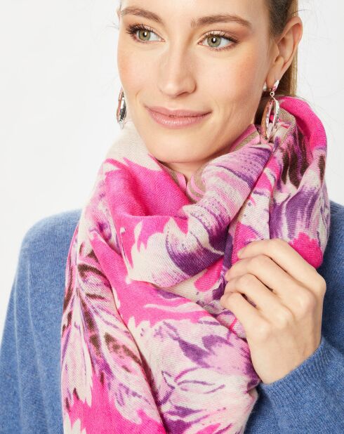 Étole 100% Laine magenta - 90x200 cm