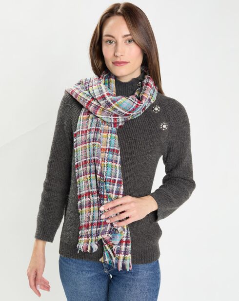 Étole 100% Laine bleue - 155x50 cm