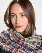 Étole 100% Laine bleue - 155x50 cm