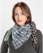 Carré en Laine & Cachemire noir - 90x90 cm