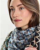 Carré en Laine & Cachemire noir - 90x90 cm