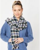 Étole 100% Laine bleu aqua - 70x175 cm