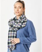 Étole 100% Laine bleu aqua - 70x175 cm