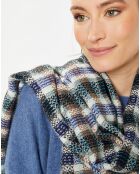 Étole 100% Laine bleu aqua - 70x175 cm