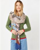 Étole 100% Laine taupe - 90x200 cm