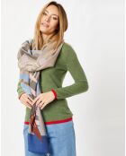 Étole 100% Laine taupe - 90x200 cm