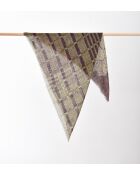 Carré 100% Laine Noix De Muscade - 75 X 75 Cm