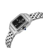 Montre Milan Femme Quartz en Acier & Diamants argentée