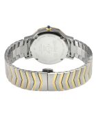 Montre Spello II Femme Quartz en Acier & Diamants argenté/doré