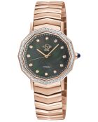 Montre Spello II Femme Quartz en Acier & Diamants rose doré