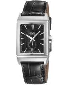 Montre Time Square Homme Automatique en Cuir noire