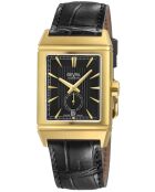 Montre Time Square Homme Automatique en Cuir noire