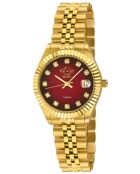 Montre Naples Femme Quartz en Acier & Diamants dorée