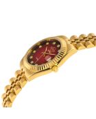 Montre Naples Femme Quartz en Acier & Diamants dorée