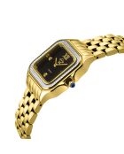 Montre Milan Femme Quartz en Acier & Diamants dorée