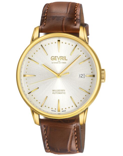 Montre Mulberry Homme Automatique en Cuir marron