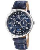 Montre Maestro Homme Quartz en Cuir bleue