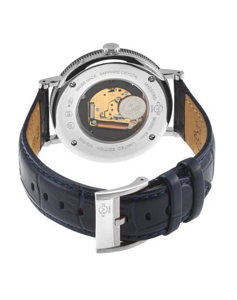 Montre Maestro Homme Quartz en Cuir bleue