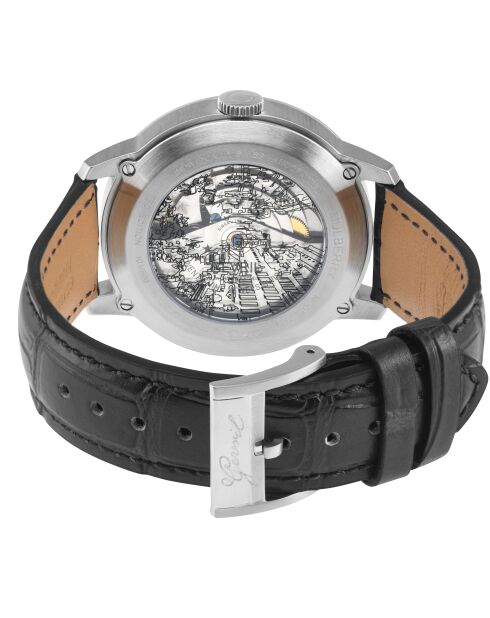 Montre Mulberry Homme Automatique en Cuir noire