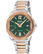 Montre Roosevelt Homme Automatique en Acier argenté/rose doré