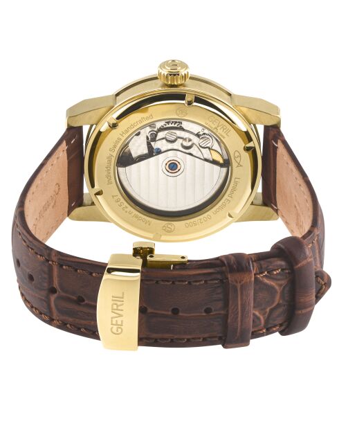 Montre Madison Homme Automatique en Cuir marron