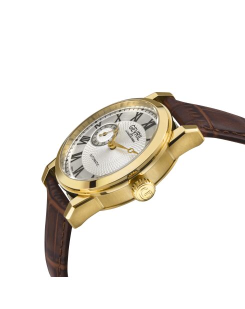 Montre Madison Homme Automatique en Cuir marron