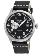 Montre Vaughn Homme Automatique en Cuir noire