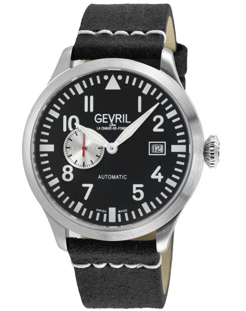 Montre Vaughn Homme Automatique en Cuir noire