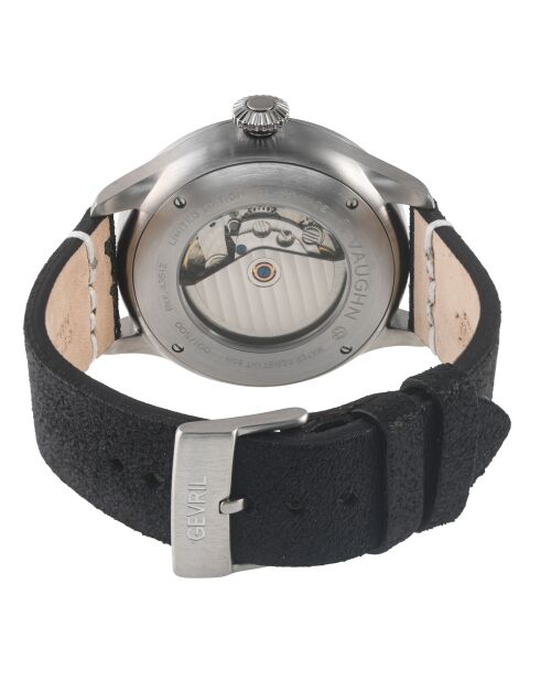 Montre Vaughn Homme Automatique en Cuir noire