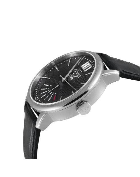Montre Rovescio Homme Quartz en Cuir noire