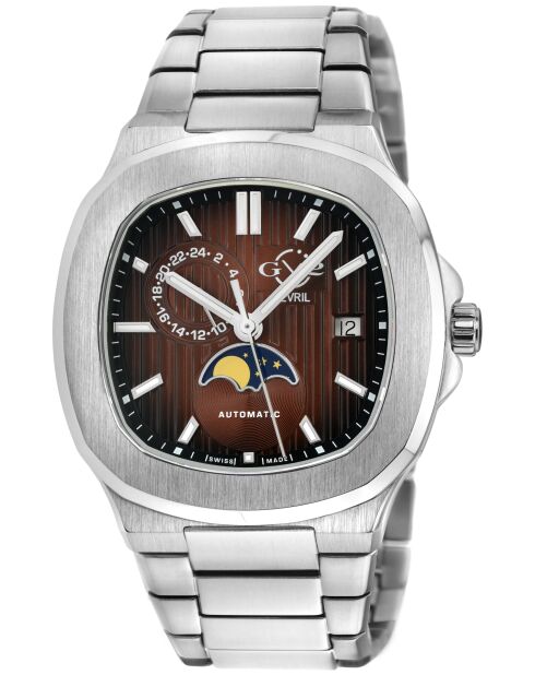 Montre Potente Homme Automatique en Acier argentée