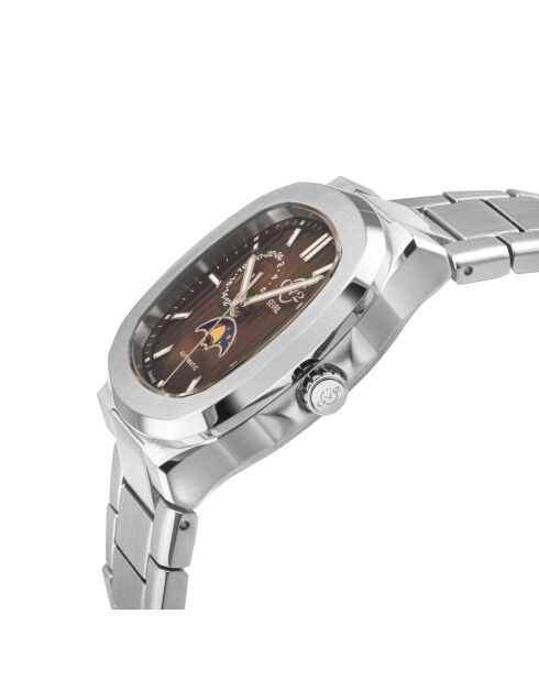 Montre Potente Homme Automatique en Acier argentée