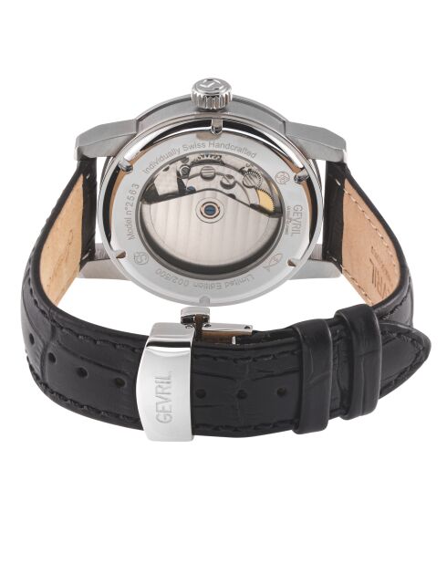 Montre Madison Homme Automatique en Cuir noire