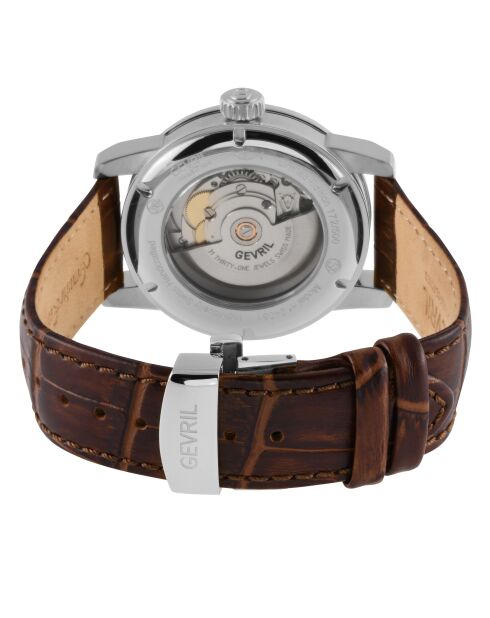 Montre Gramercy Homme Automatique en Cuir marron