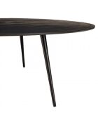 Table basse ronde 100x100cm en aluminium noir mat