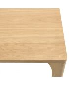 Table à manger ext. 240/292cm naturelle pieds en chêne massif