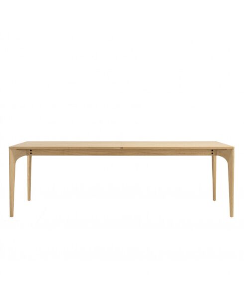 Table à manger ext. 240/292cm naturelle pieds en chêne massif