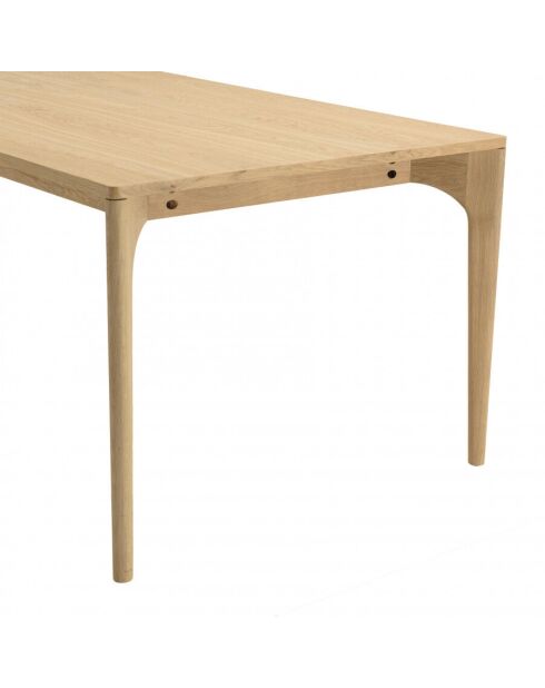 Table à manger ext. 240/292cm naturelle pieds en chêne massif